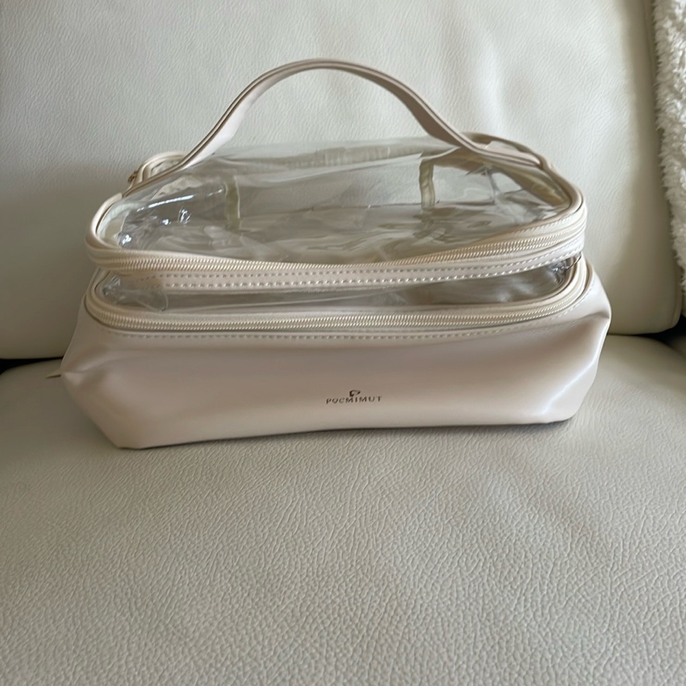 Beige Makeup Bag